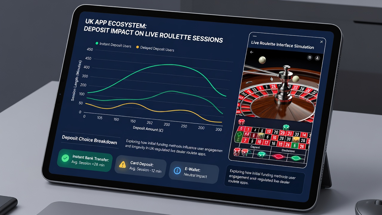 Live roulette table on a UK mobile app with deposit confirmation screen visible