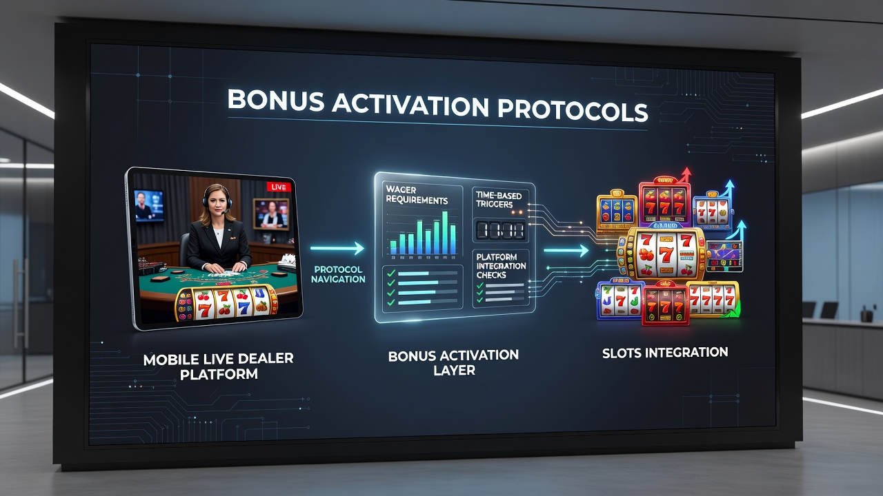 Close-up of bonus activation screen on a smartphone displaying live dealer and slots options simultaneously